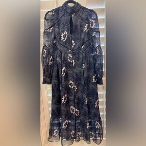 Ted Baker Navy and White Floral Dress